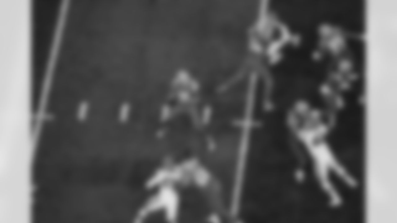 Detroit Lions quarterback Jared Goff (16) during an NFL football game against the Cleveland Browns on Sunday, Sept. 28, 2025 in Detroit. (Josh Mandujano/Detroit Lions via AP)