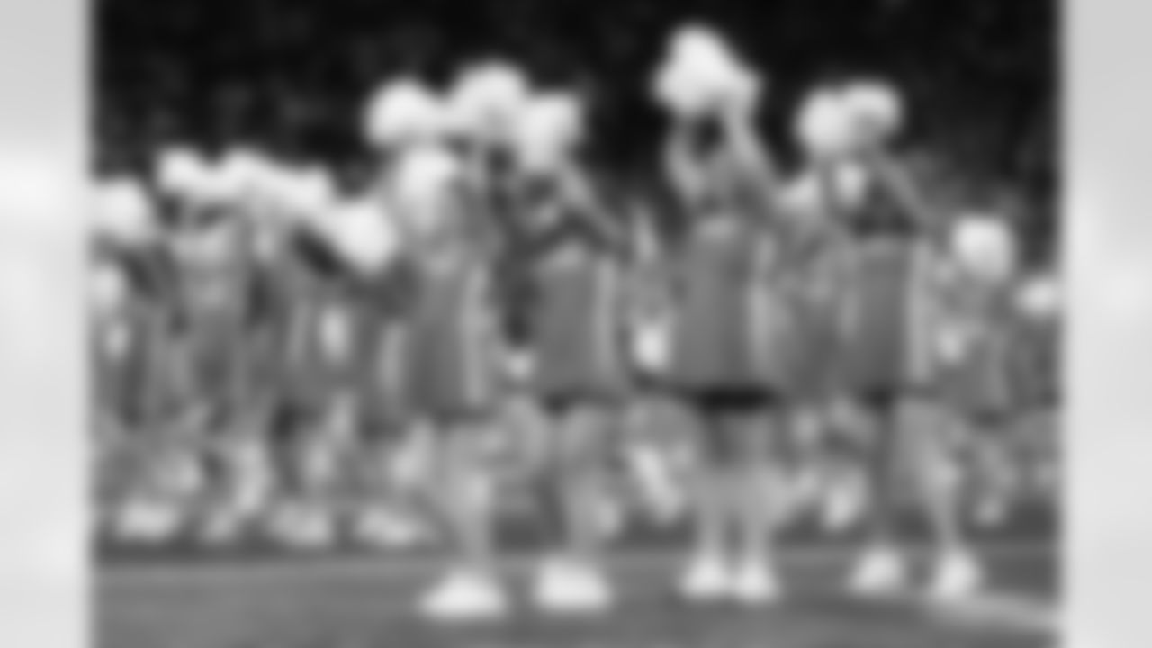 Junior Cheer participants perform at halftime during an NFL football game against the Pittsburgh Steelers on Sunday, Dec. 21, 2025 in Detroit. (Mike Ferdinande/Detroit Lions)