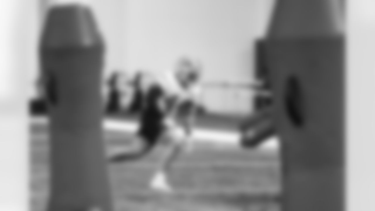 Detroit Lions linebacker Malcolm Rodriguez (44) during practice at the Meijer Performance Center on Dec. 19, 2025 in Allen Park, Mich. (Jeff Nguyen/Detroit Lions)