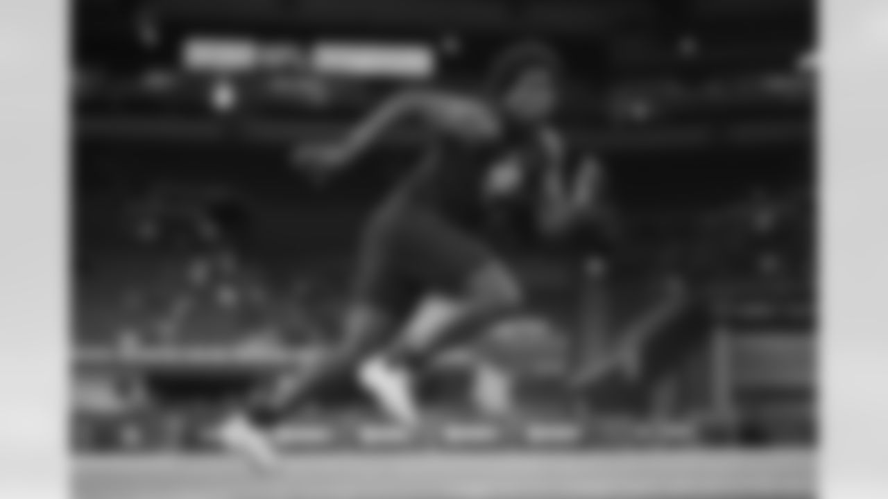 Southern California defensive lineman Anthony Lucas (50) runs a drill at the NFL football scouting combine in Indianapolis, Thursday, Feb. 26, 2026. (AP Photo/Michael Conroy)