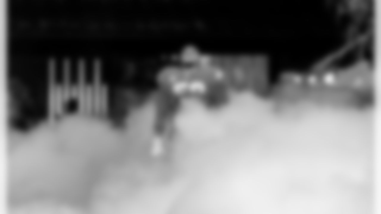 Detroit Lions tackle Penei Sewell (58) before an NFL football game against the Chicago Bears on Sunday, Sept. 14, 2025 in Detroit. (Jeff Nguyen/Detroit Lions via AP)