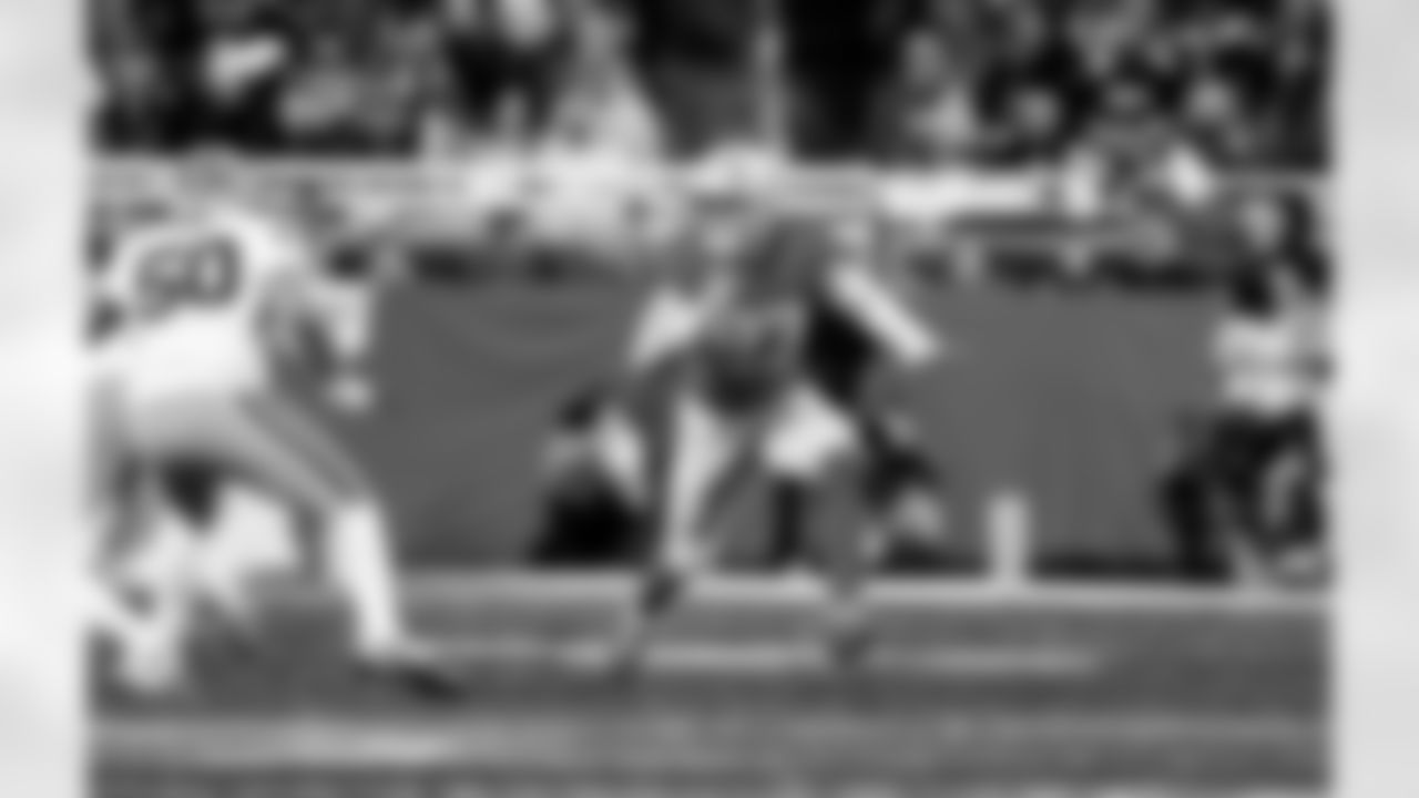 Detroit Lions edge rusher Aidan Hutchinson (97) during an NFL football game against the Green Bay Packers on Thursday, Nov. 27, 2025 in Detroit. (Jeff Nguyen/Detroit Lions via AP)