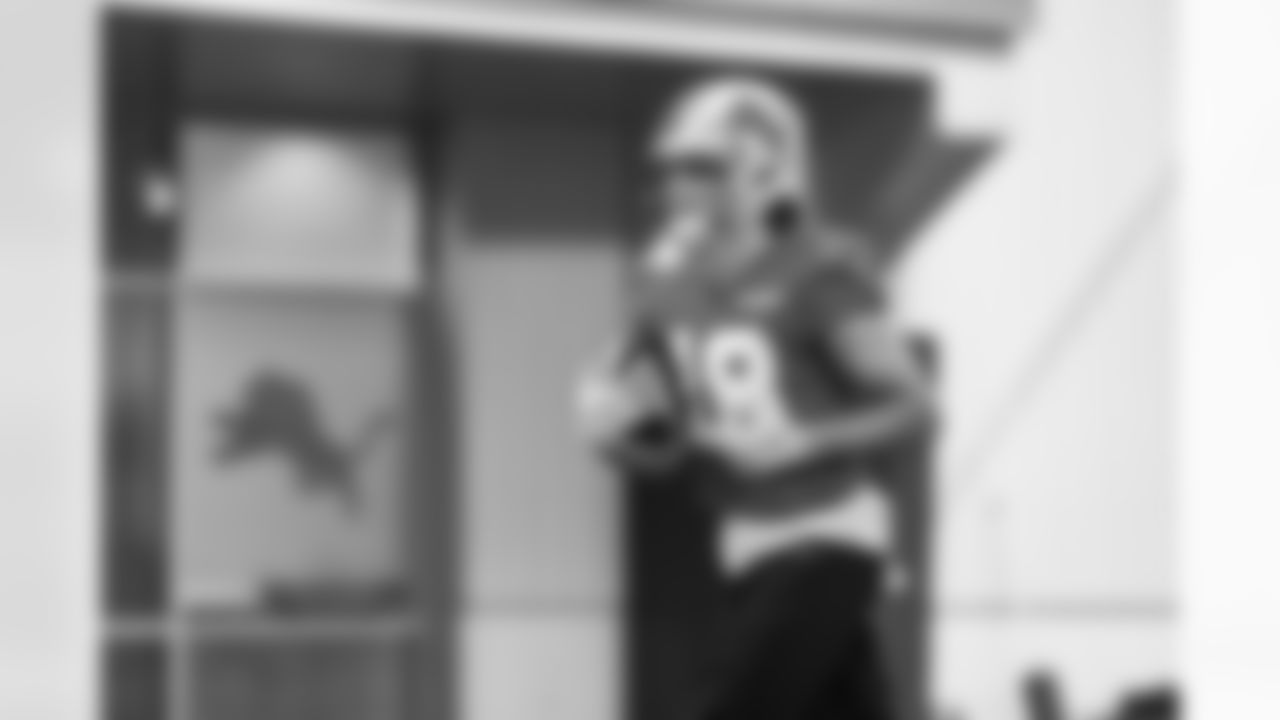 Detroit Lions wide receiver Isaac TeSlaa (18) during practice at the Meijer Performance Center on Dec. 19, 2025 in Allen Park, Mich. (Jeff Nguyen/Detroit Lions)