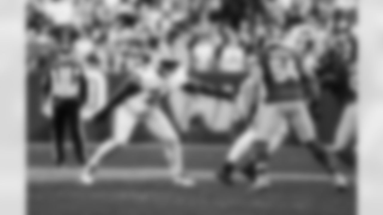 Detroit Lions guard Kayode Awosika (74) during an NFL football game against the Washington Commanders on Sunday, Nov. 9, 2025 in Landover, Md. (Jeff Nguyen/Detroit Lions via AP)