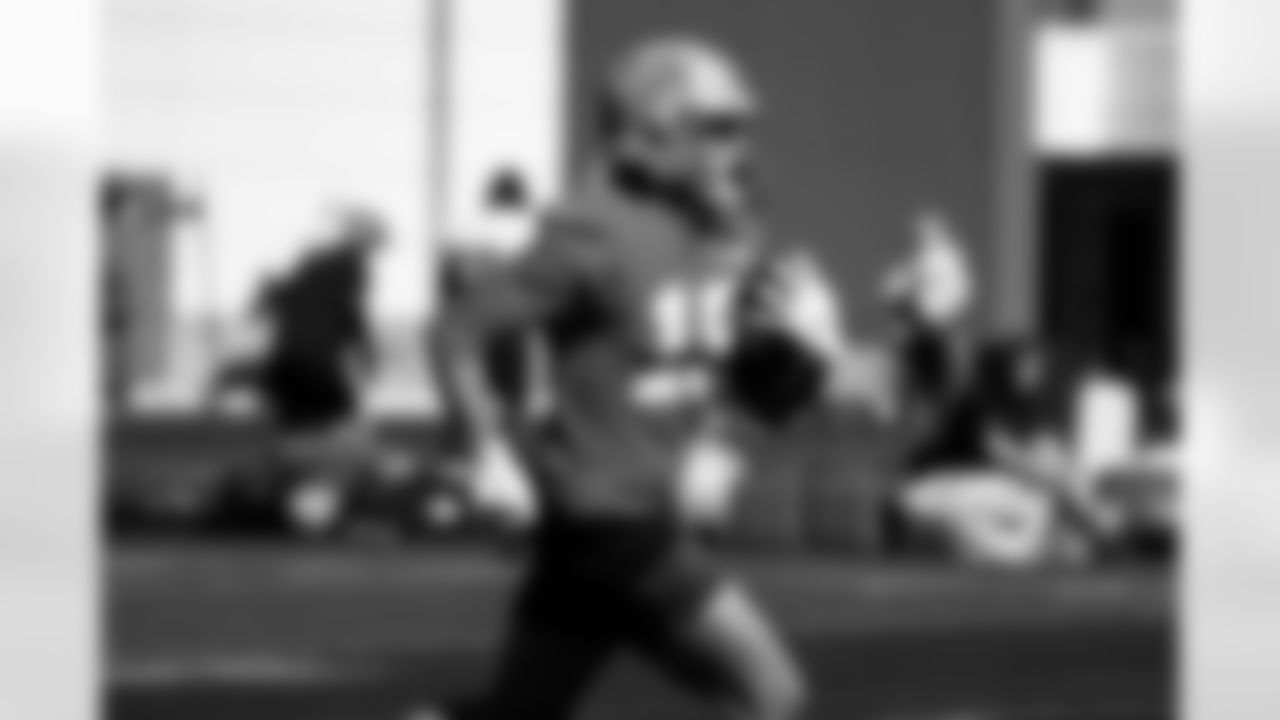 Detroit Lions wide receiver Isaac TeSlaa (18) during practice at the Meijer Performance Center on Oct. 9, 2025 in Allen Park, Mich. (Jeff Nguyen/Detroit Lions)