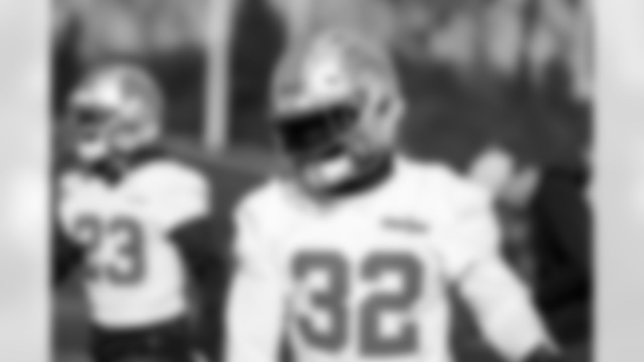 Detroit Lions defensive back Brian Branch (32) during practice at the Meijer Performance Center on Nov. 13, 2025 in Allen Park, Mich. (Jeff Nguyen/Detroit Lions)