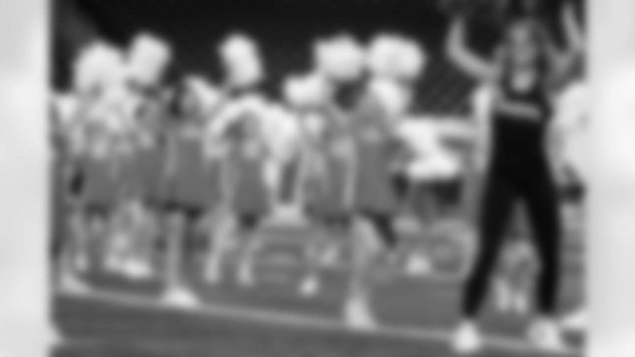 Participants during the junior cheer clinic at Ford Field on Dec. 7, 2025 in Detroit. (Mike Ferdinande/Detroit Lions)