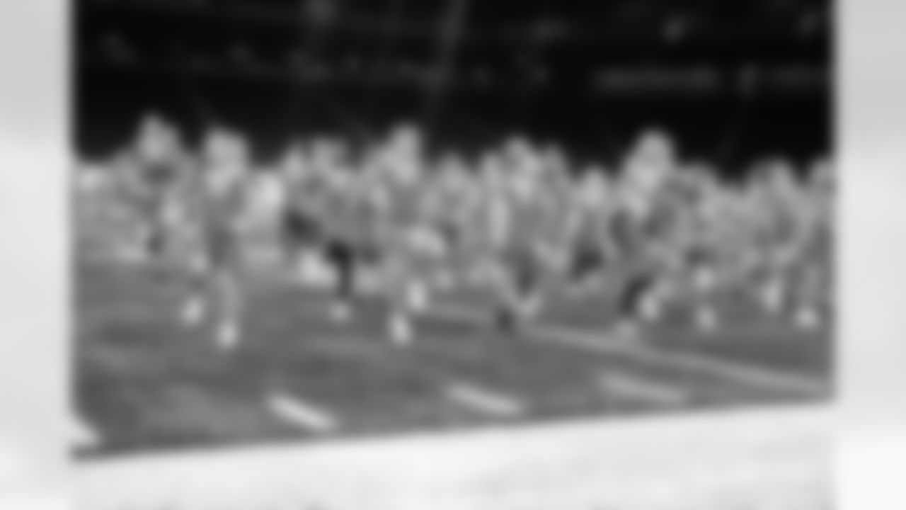 Participants during the junior cheer clinic at Ford Field on Dec. 7, 2025 in Detroit. (Mike Ferdinande/Detroit Lions)