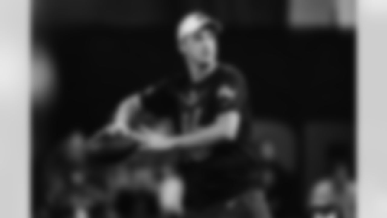 Detroit Lions quarterback Jared Goff (16) during the 2023 Pro Bowl Games Skills Competition in Las Vegas, NV on February 2, 2023. (Jeff Lewis/AP Images for NFL)