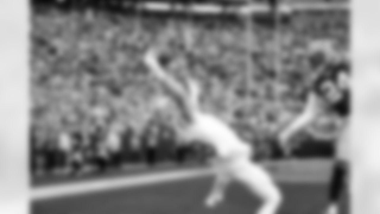 Detroit Lions wide receiver Isaac TeSlaa (18) catches a touchdown pass during an NFL football game against the Green Bay Packers on Sunday, Sept. 7, 2025, in Green Bay, Wis. (Jeff Nguyen/Detroit Lions via AP)