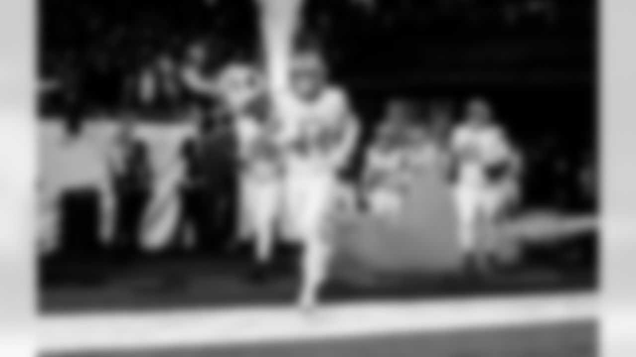 Detroit Lions linebacker Malcolm Rodriguez (44) before an NFL football game against the Dallas Cowboys on Thursday, Dec. 4, 2025 in Detroit. (Jeff Nguyen/Detroit Lions via AP)