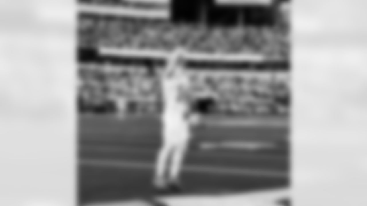 Detroit Lions wide receiver Amon-Ra St. Brown (14) celebrates after a touchdown during an NFL football game against the Los Angeles Rams on Sunday, Dec. 14, 2025 in Inglewood, Calif. (Jeff Nguyen/Detroit Lions via AP)