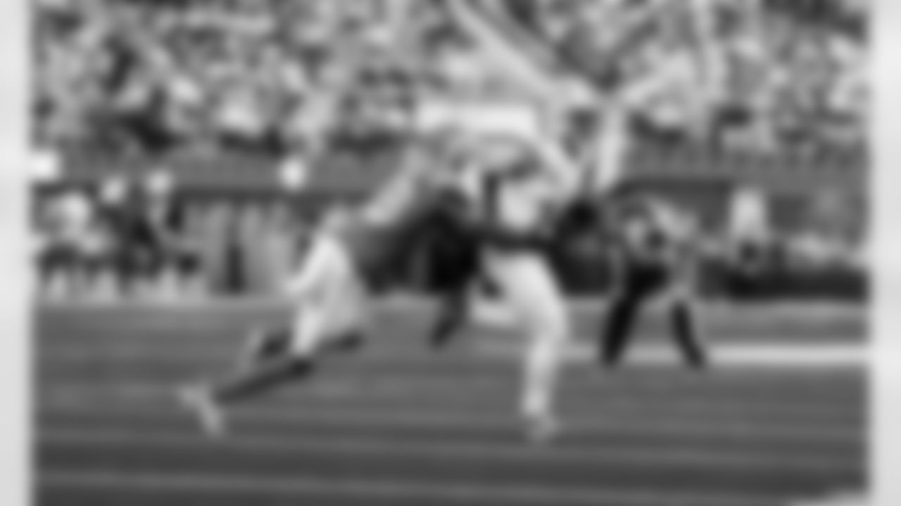 Detroit Lions wide receiver Amon-Ra St. Brown (14) during an NFL football game against the Los Angeles Rams on Sunday, Dec. 14, 2025 in Inglewood, Calif. (Jeff Nguyen/Detroit Lions via AP)