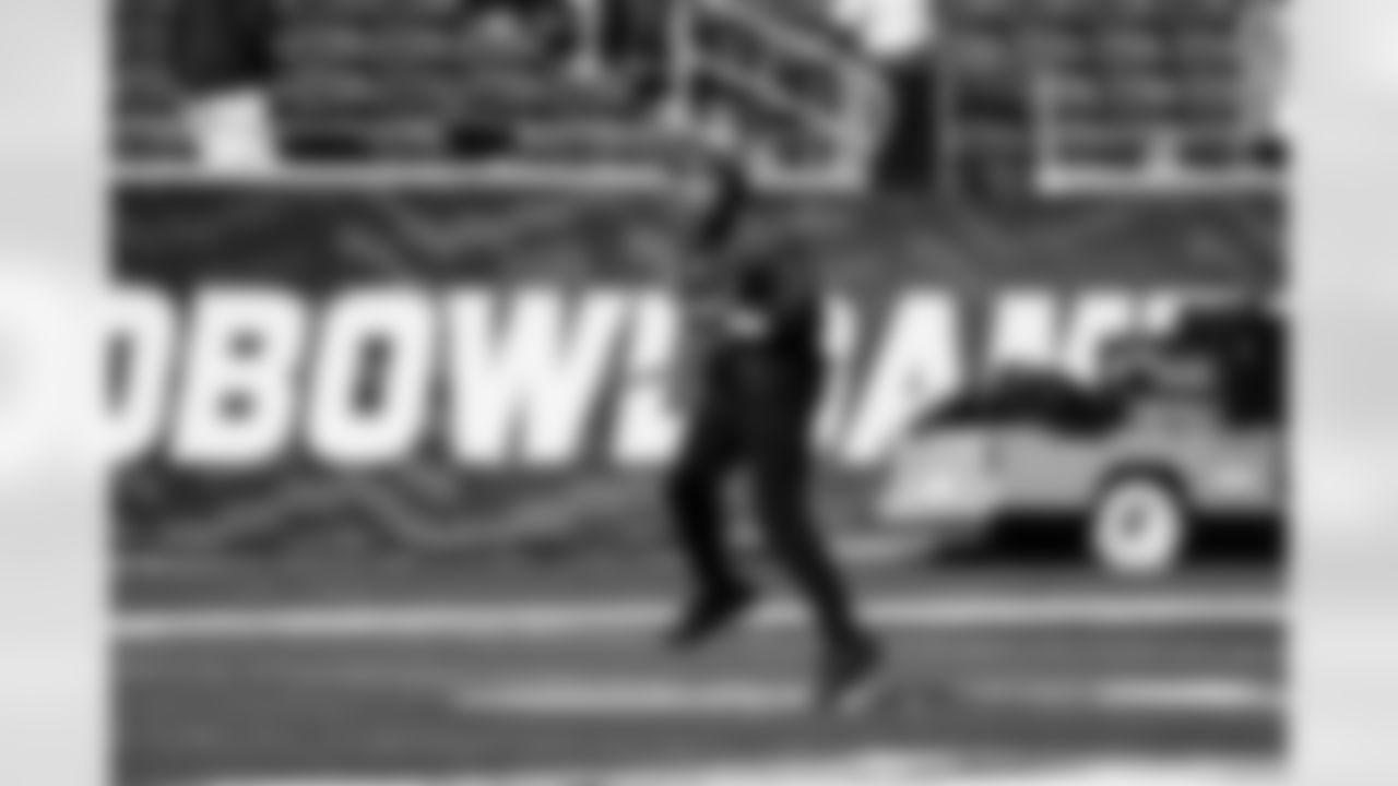 Detroit Lions wide receiver Amon-Ra St. Brown (14) at practice during the 2024 Pro Bowl Games in Orlando, FL on February 2, 2024. (Jeff Nguyen/Detroit Lions via AP)