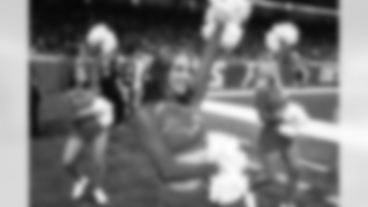 Detroit Lions Cheerleaders perform during an NFL football game against the Miami Dolphins on Saturday, Aug. 16, 2025 in Detroit. (Mike Ferdinande/Detroit Lions)