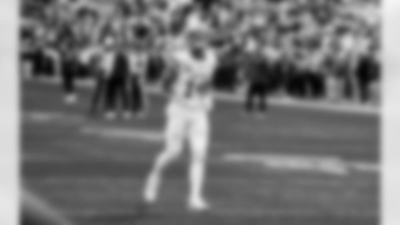 Detroit Lions wide receiver Amon-Ra St. Brown (14) before an NFL football game against the Green Bay Packers on Sunday, Sept. 7, 2025, in Green Bay, Wis. (Jeff Nguyen/Detroit Lions via AP)