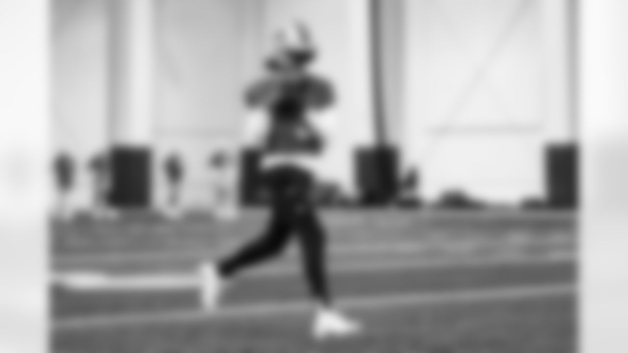 Detroit Lions wide receiver Jameson Williams (9) during practice at the Lions training facility in Allen Park, MI on January 19, 2024. (Jeff Nguyen/Detroit Lions)