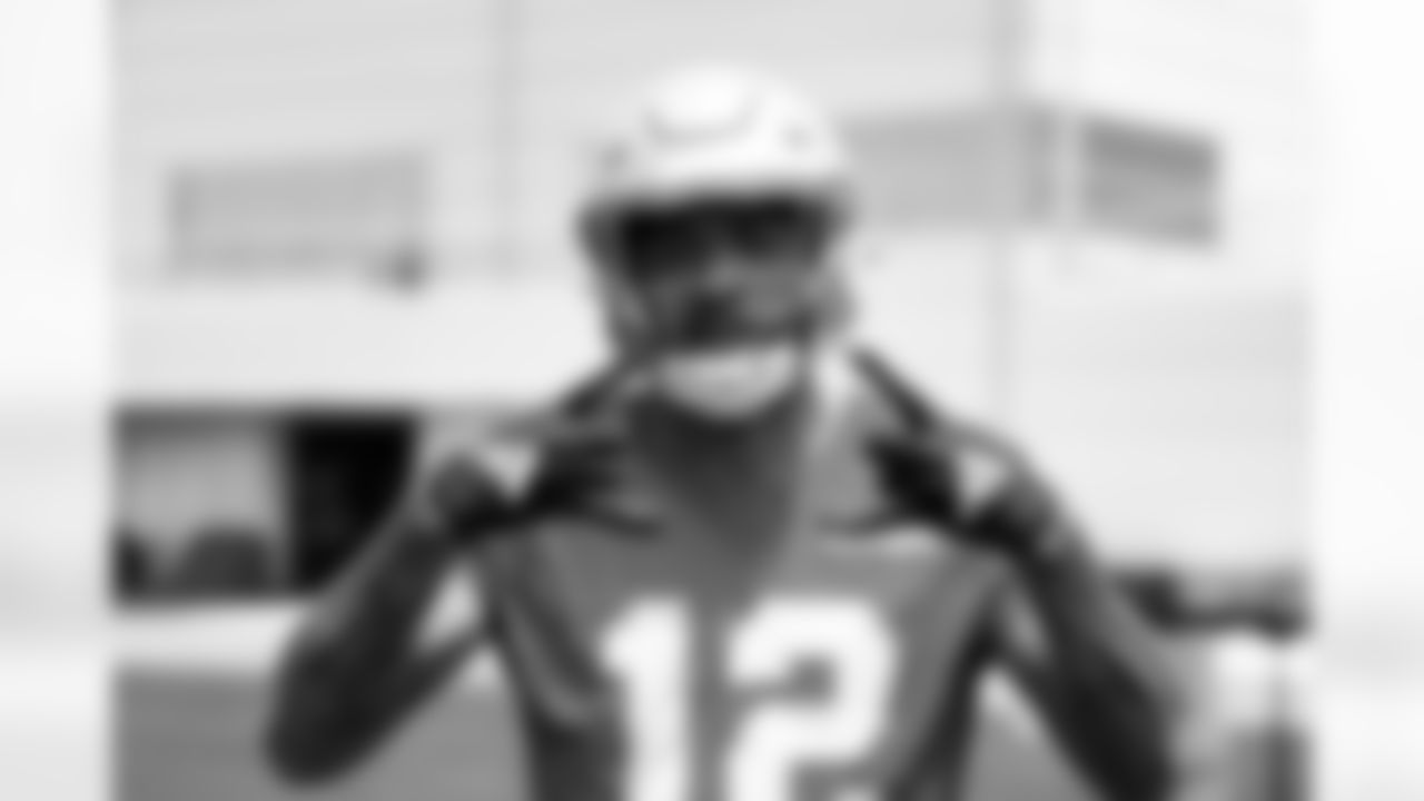 Detroit Lions wide receiver Tim Patrick (12) during OTAs at the Meijer Performance Center on May 30, 2025 in Allen Park, Mich. (Jeff Nguyen/Detroit Lions)