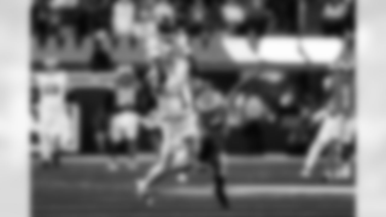 Detroit Lions wide receiver Jameson Williams (1) during an NFL football game against the Los Angeles Rams on Sunday, Dec. 14, 2025 in Inglewood, Calif. (Jeff Nguyen/Detroit Lions via AP)