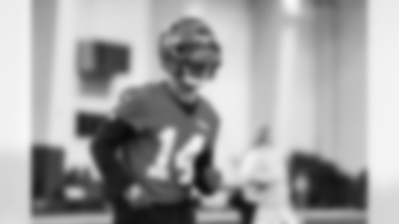 Detroit Lions wide receiver Amon-Ra St. Brown (14) during practice at the Meijer Performance Center on Nov. 20, 2025 in Allen Park, Mich. (Jeff Nguyen/Detroit Lions)