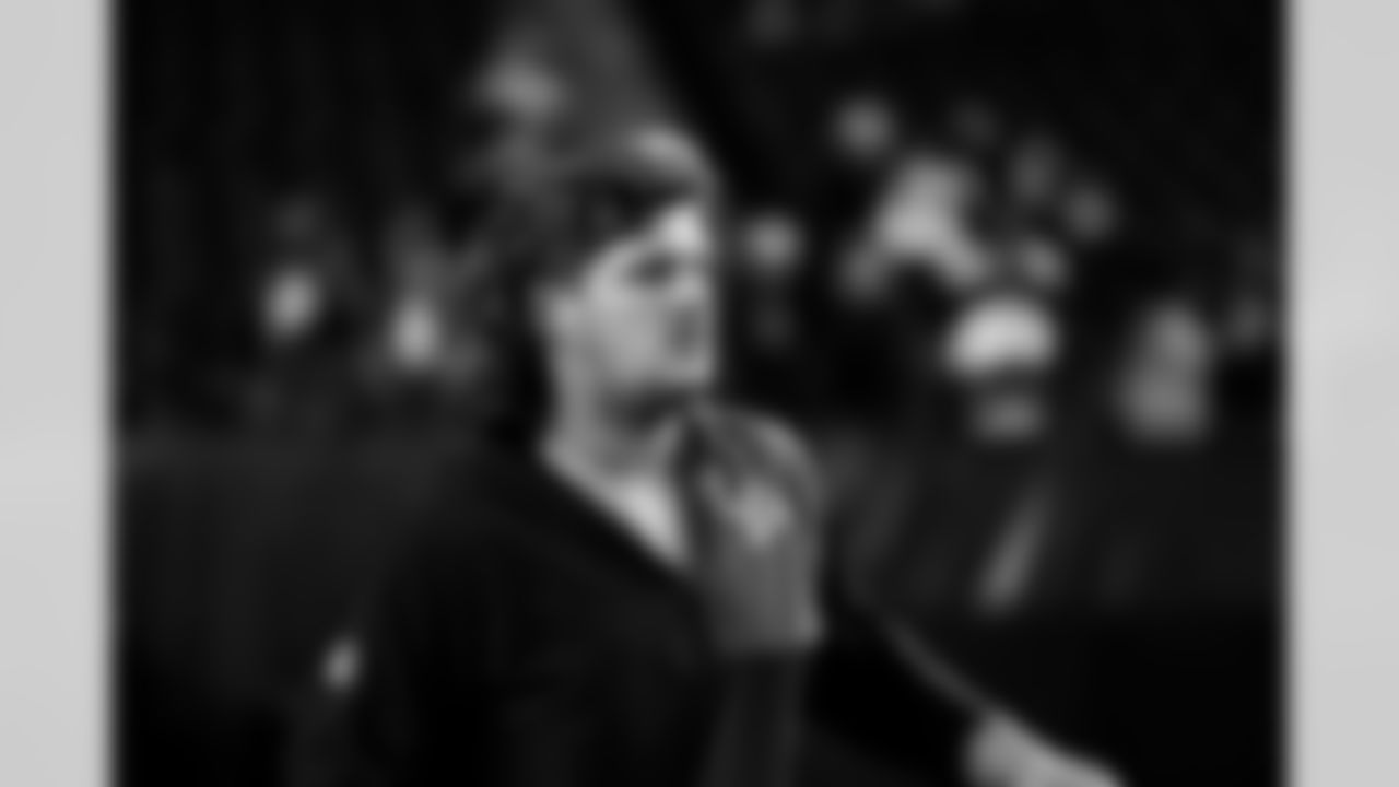 Detroit Lions offensive lineman Tate Ratledge (69) before an NFL football game against the Philadelphia Eagles on Sunday, Nov. 16, 2025 in Philadelphia. (Jeff Nguyen/Detroit Lions via AP)