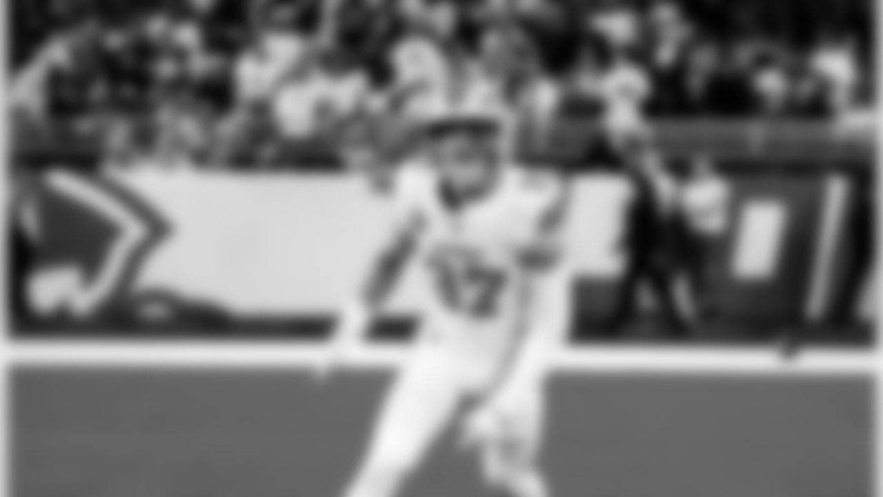 Detroit Lions edge rusher Aidan Hutchinson (97) before an NFL football game against the Dallas Cowboys on Thursday, Dec. 4, 2025 in Detroit. (Jeff Nguyen/Detroit Lions via AP)