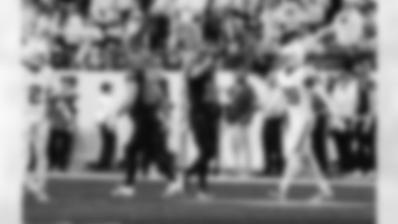 Detroit Lions wide receiver Isaac TeSlaa (18) celebrates after a first down during an NFL football game against the Minnesota Vikings on Thursday, Dec. 25, 2025 in Minneapolis. (Jeff Nguyen/Detroit Lions via AP)