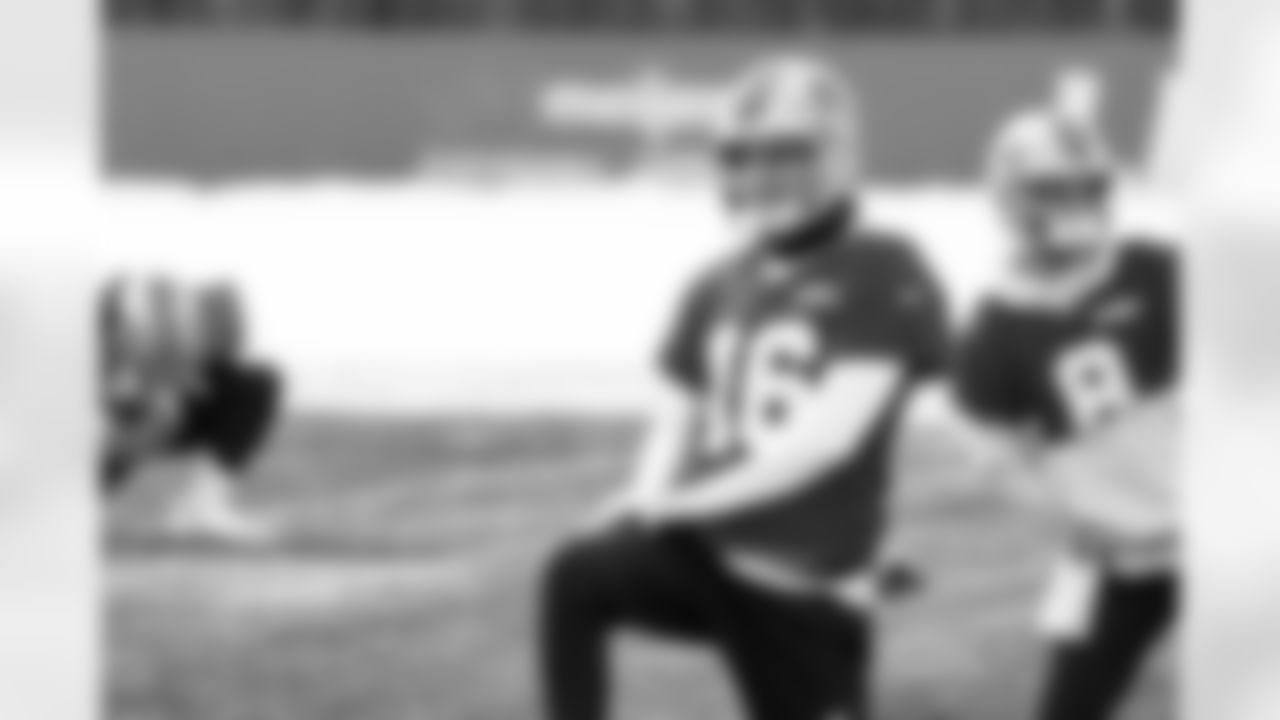 Detroit Lions quarterback Jared Goff (16) during practice at the Meijer Performance Center on Jan. 2, 2026 in Allen Park, Mich. (Jeff Nguyen/Detroit Lions)