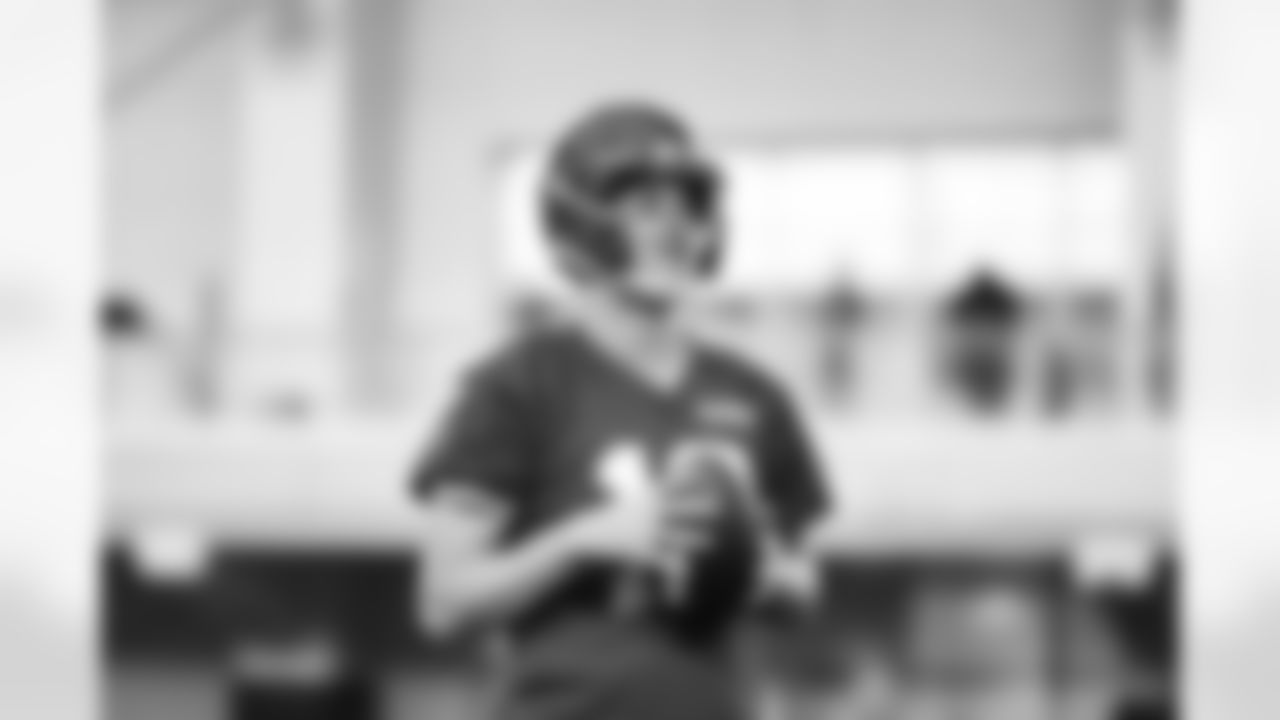 Detroit Lions quarterback Jared Goff (16) during practice at the Meijer Performance Center on Nov. 21, 2025 in Allen Park, Mich. (Jeff Nguyen/Detroit Lions)