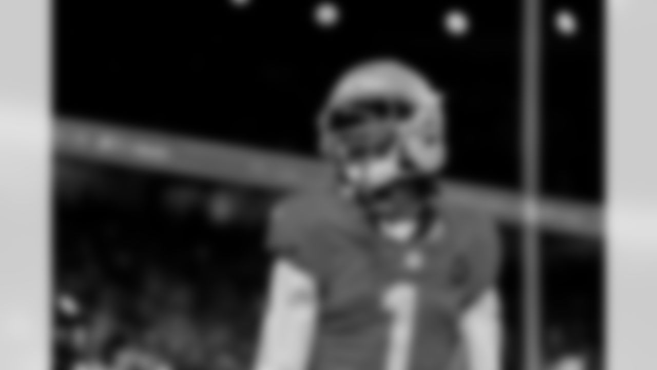 Detroit Lions wide receiver Jameson Williams (1) during an NFL football game against the Green Bay Packers on Thursday, Nov. 27, 2025 in Detroit. (Jeff Nguyen/Detroit Lions via AP)