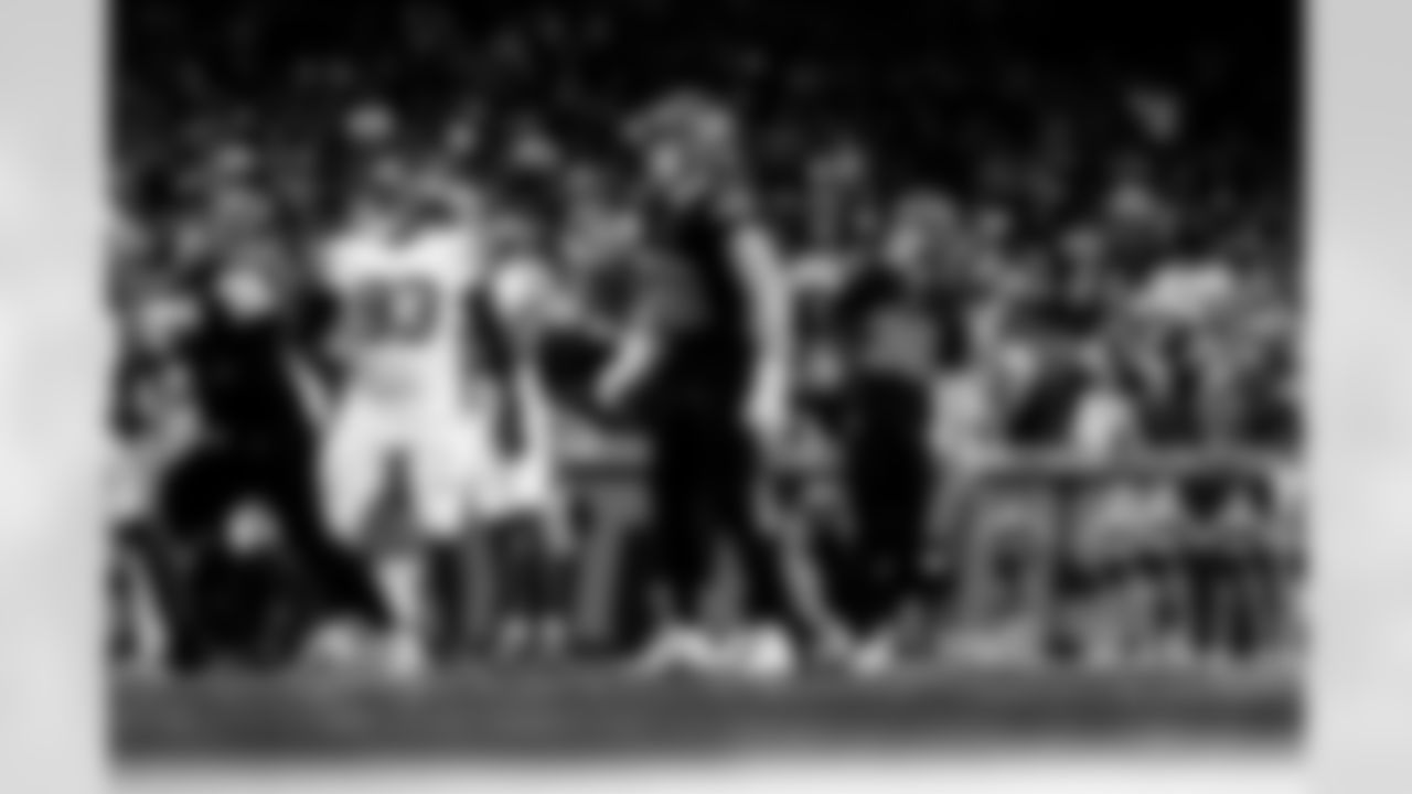 Detroit Lions kicker Jake Bates (39) kicks a field goal during an NFL football game against the New York Giants on Sunday, Nov. 23, 2025 in Detroit. (Jeff Nguyen/Detroit Lions via AP)