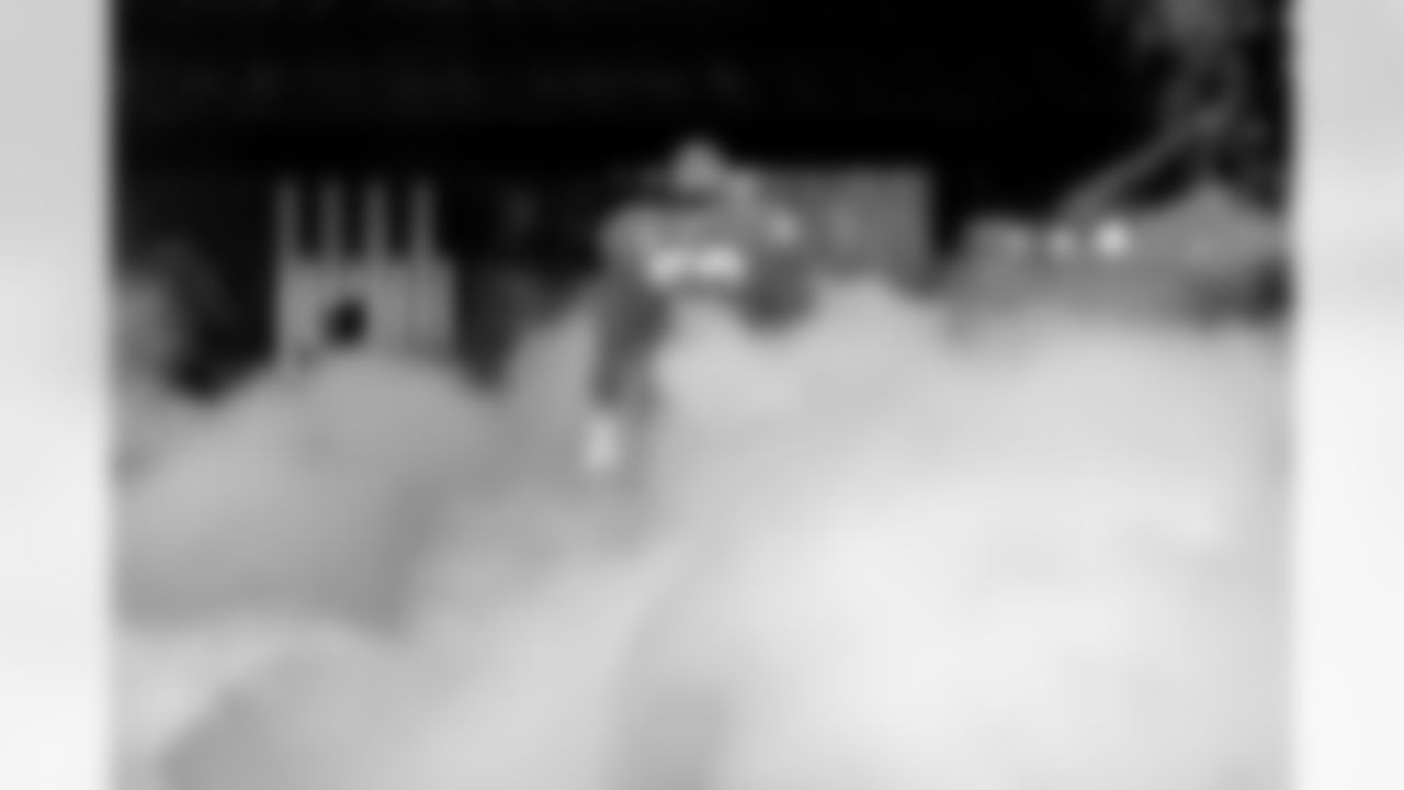 Detroit Lions tackle Penei Sewell (58) before an NFL football game against the Chicago Bears on Sunday, Sept. 14, 2025 in Detroit. (Jeff Nguyen/Detroit Lions via AP)