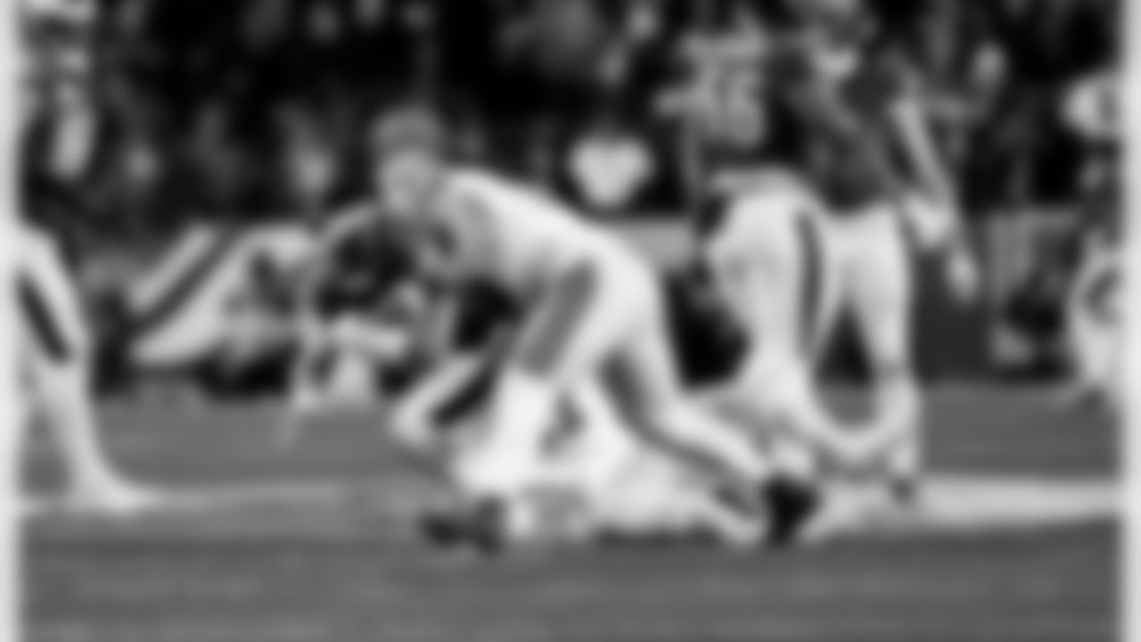 Detroit Lions edge rusher Aidan Hutchinson (97) and Detroit Lions defensive lineman Roy Lopez (51) sack Philadelphia Eagles quarterback Jalen Hurts (1) during an NFL football game against the Philadelphia Eagles on Sunday, Nov. 16, 2025 in Philadelphia. (Jeff Nguyen/Detroit Lions via AP)