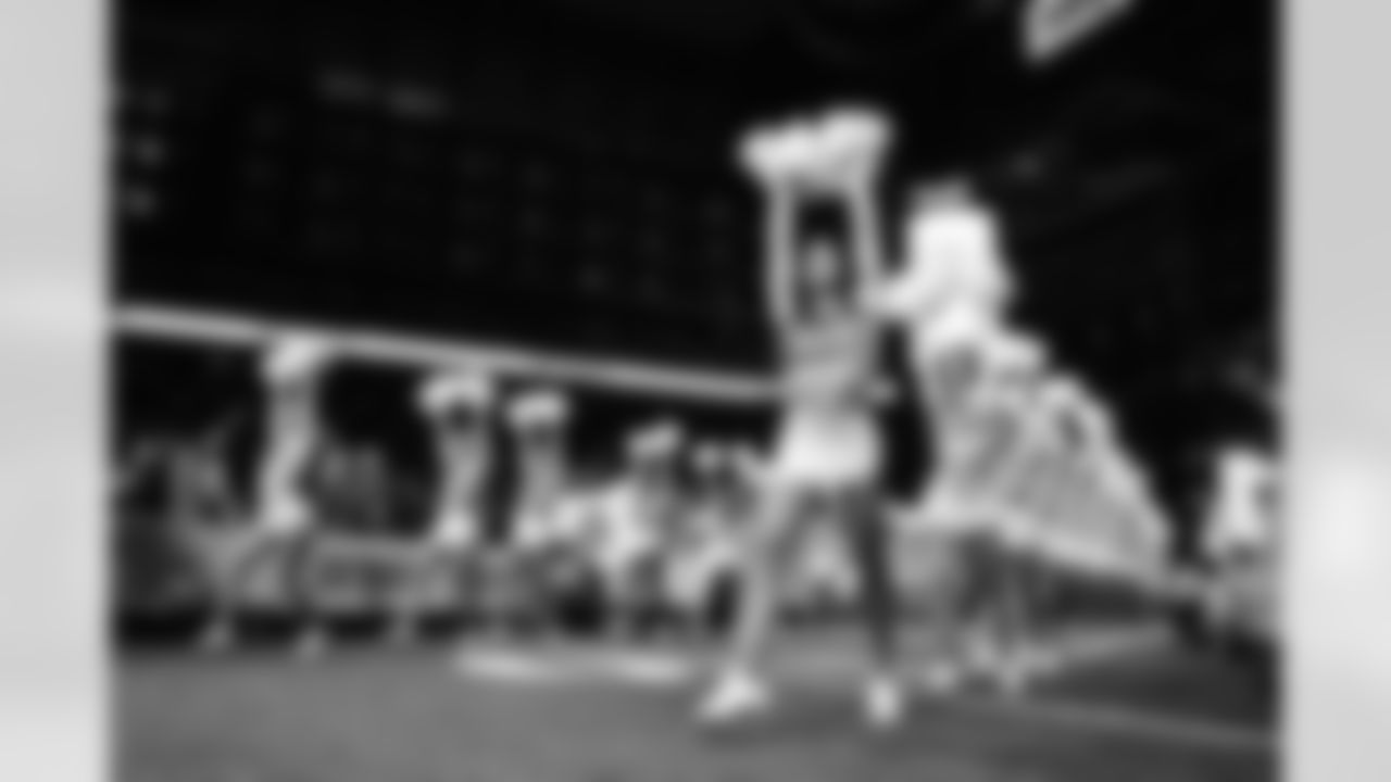 Detroit Lions Cheerleaders perform during an NFL football game against the Dallas Cowboys on Thursday, Dec. 4, 2025 in Detroit. (Mike Ferdinande/Detroit Lions)