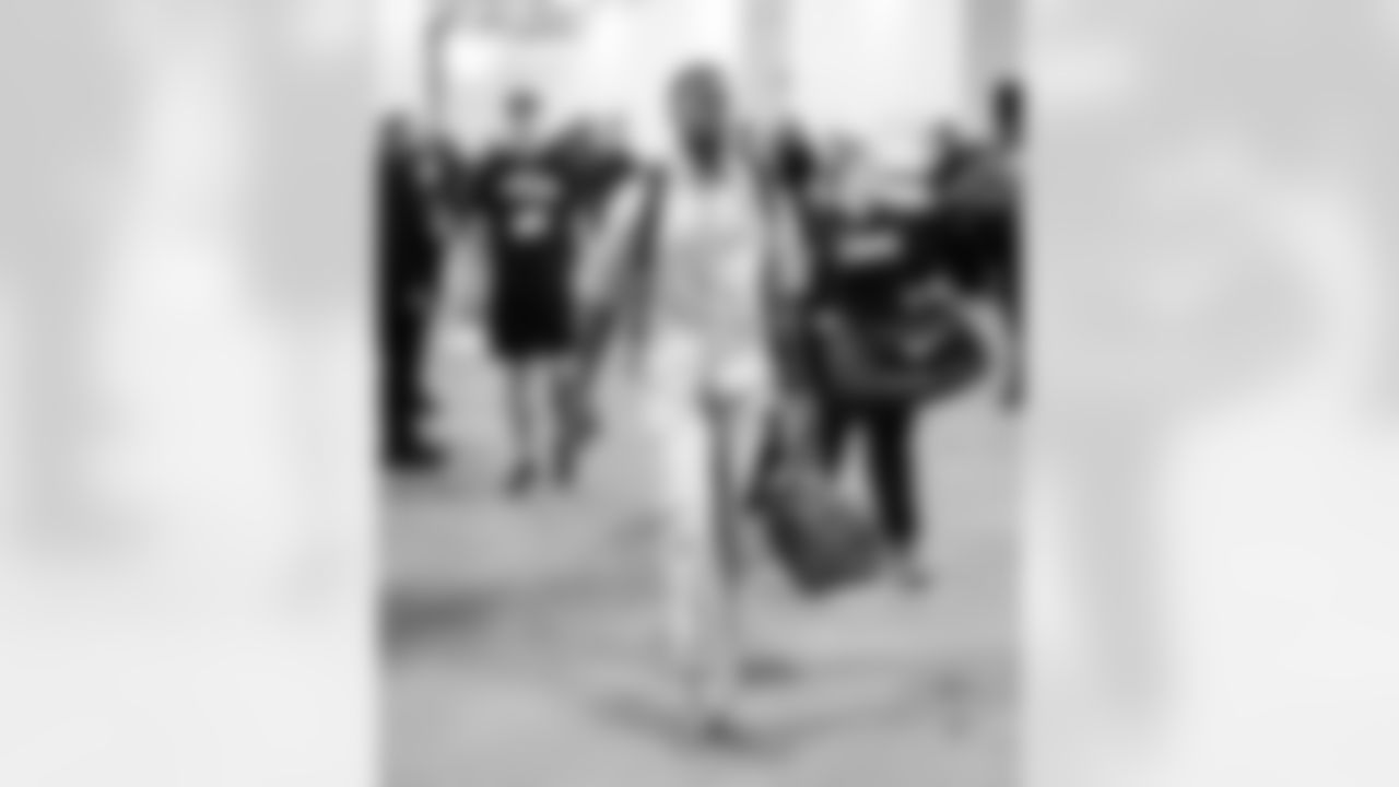 Detroit Lions cornerback Terrion Arnold (6) arrives to an NFL football game against the Baltimore Ravens on Monday, Sept. 22, 2025 in Baltimore. (Jeff Nguyen/Detroit Lions via AP)