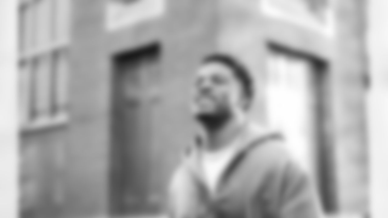 Detroit Lions cornerback D.J. Reed (4) arrives to an NFL football game against the New York Giants on Sunday, Nov. 23, 2025 in Detroit. (Jeff Nguyen/Detroit Lions via AP)