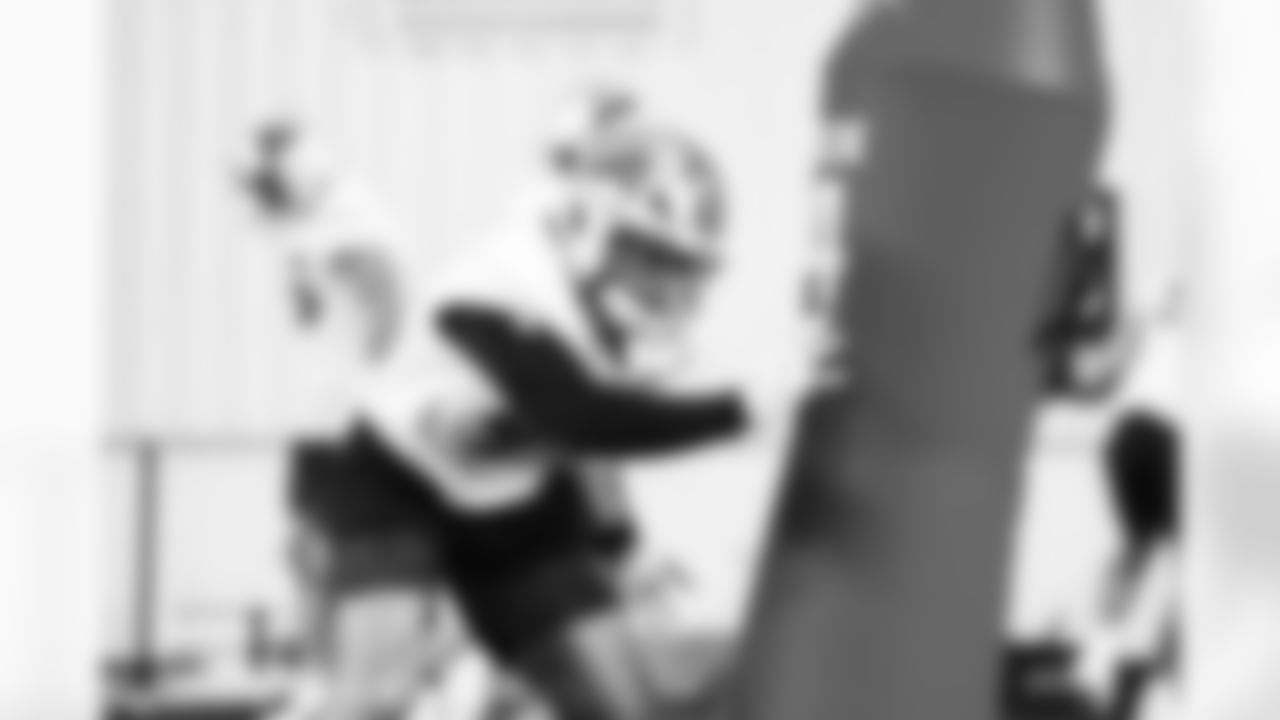 Detroit Lions linebacker Malcolm Rodriguez (44) during practice at the Meijer Performance Center on Dec. 11, 2025 in Allen Park, Mich. (Jeff Nguyen/Detroit Lions)