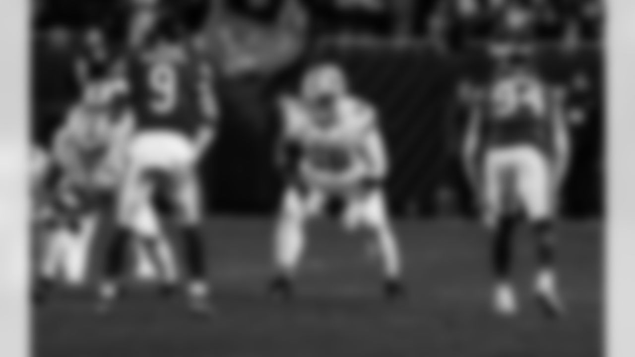 Detroit Lions tackle Taylor Decker (68) during an NFL football game against the Chicago Bears on Sunday, Jan. 4, 2026 in Chicago. (Jeff Nguyen/Detroit Lions via AP)