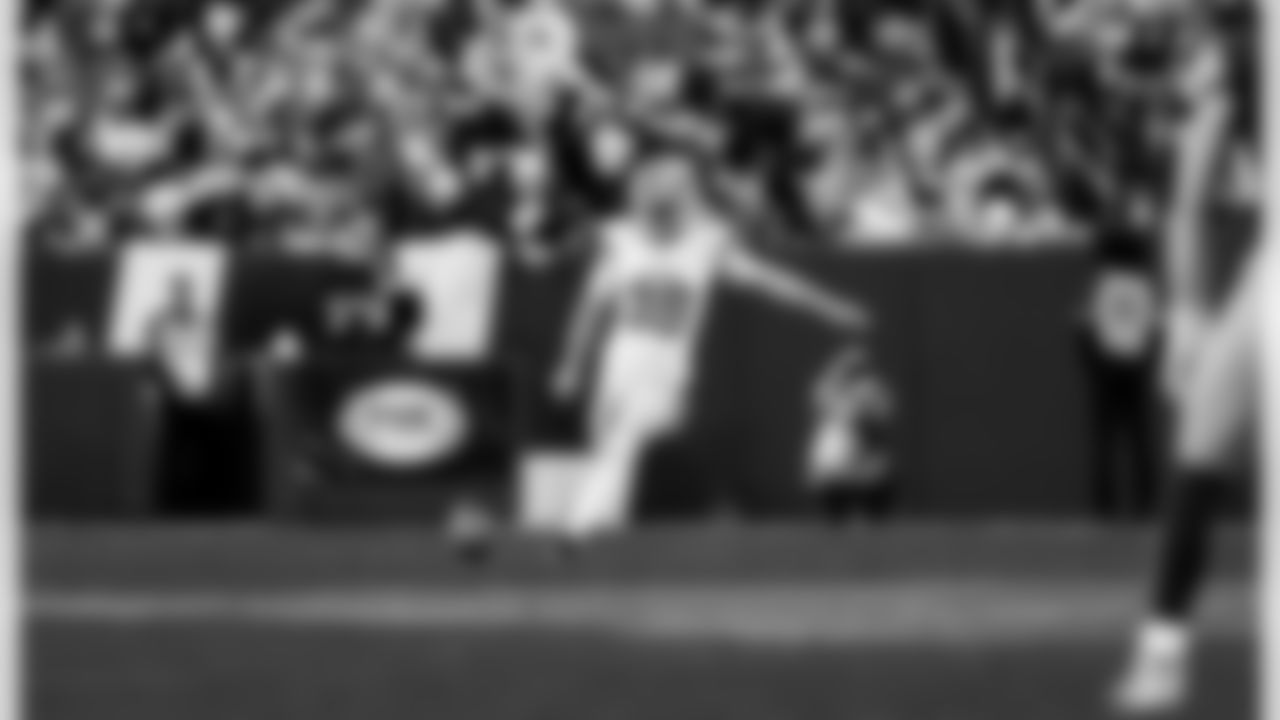 Detroit Lions kicker Jake Bates (39) kicks off during an NFL football game against the Washington Commanders on Sunday, Nov. 9, 2025 in Landover, Md. (Jeff Nguyen/Detroit Lions via AP)
