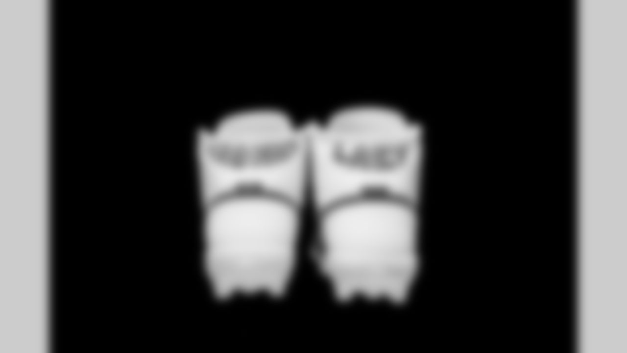 Cleats belonging to Detroit Lions defensive lineman Tyler Lacy (78) photographed at the Meijer Performance Center on Nov. 12, 2025 in Allen Park, Mich. (Jeff Nguyen/Detroit Lions)