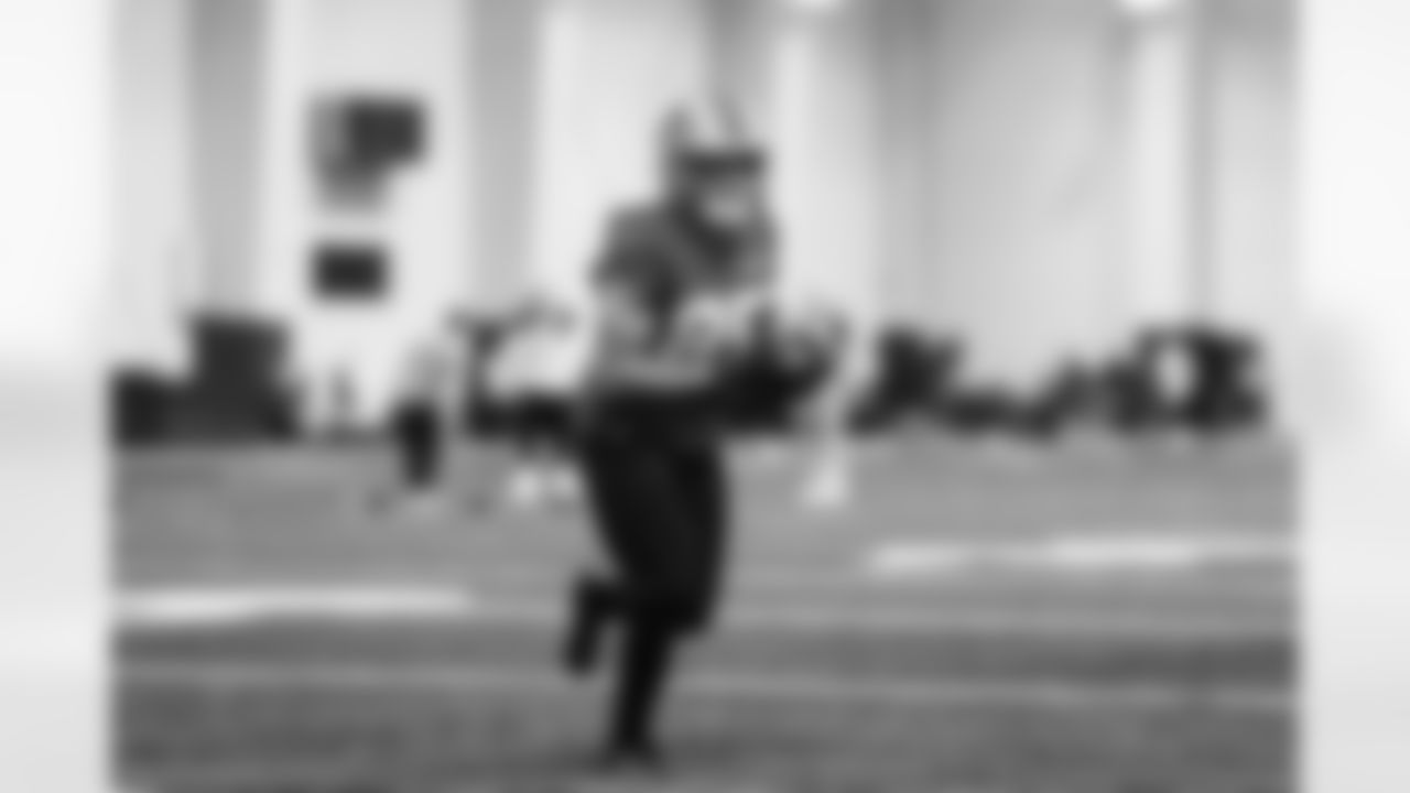 Detroit Lions wide receiver Tom Kennedy (85) during practice at the Meijer Performance Center in Allen Park, MI on November 15, 2024. (Josh Mandujano/Detroit Lions)