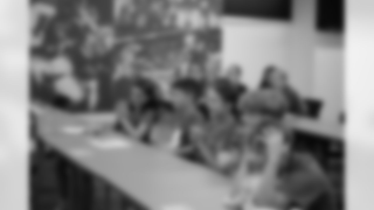 Students during a shoe design competition event at the Meijer Performance Center on Sept. 27, 2025 in Allen Park, Mich. (Carl Jones II/Detroit Lions via AP)