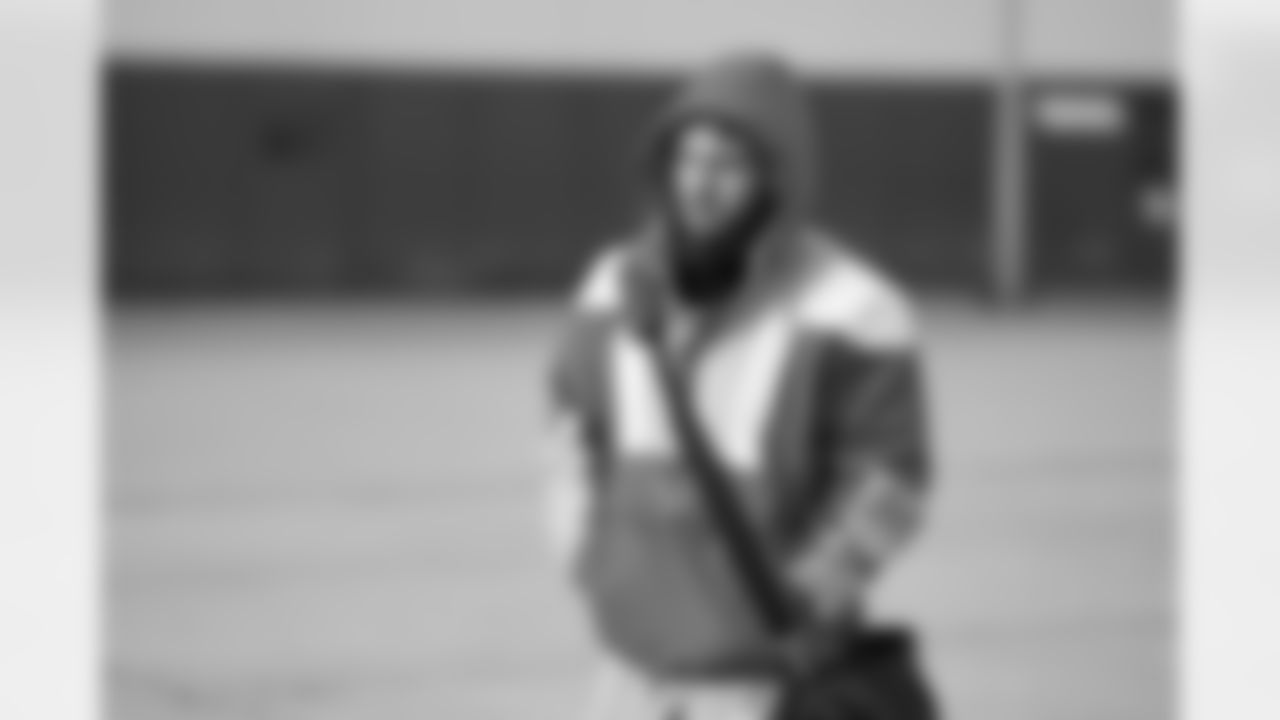 Detroit Lions linebacker Grant Stuard (15) travels to Minneapolis on Dec. 24, 2025. (Jeff Nguyen/Detroit Lions via AP)