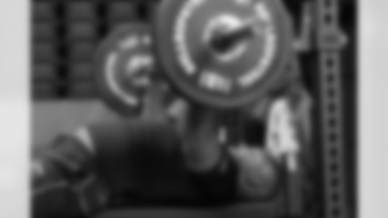 Kentucky defensive lineman David Gusta (12) goes through drills and testing at the NFL football scouting combine in Indianapolis, Friday, Feb. 27, 2026. (AP Photo/Eric Gay)