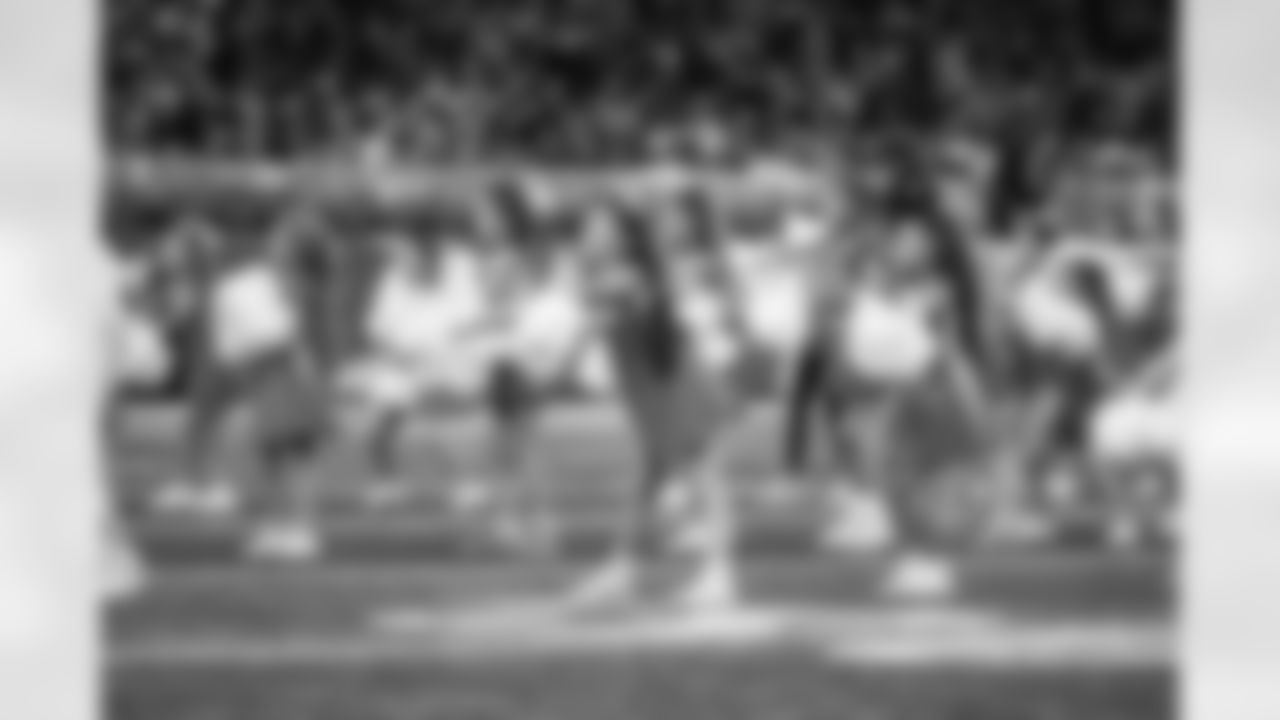Junior Cheer participants perform at halftime during an NFL football game against the Pittsburgh Steelers on Sunday, Dec. 21, 2025 in Detroit. (Mike Ferdinande/Detroit Lions)