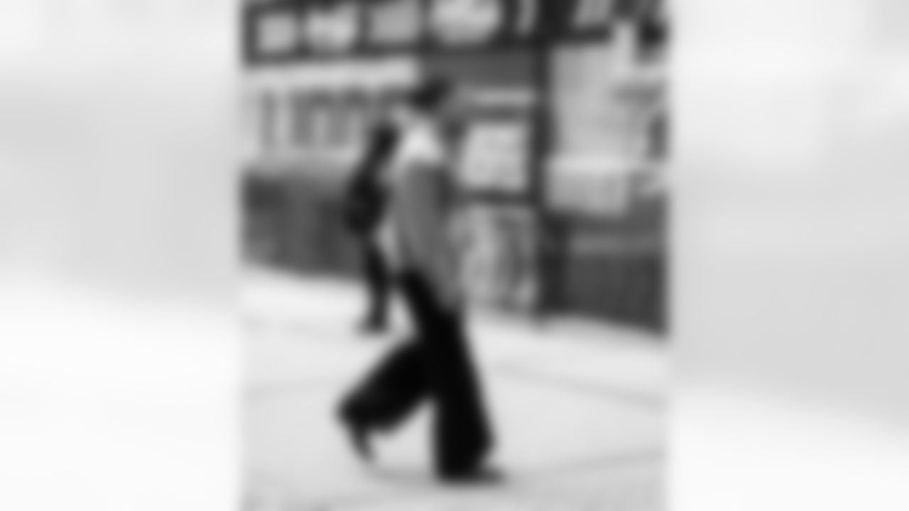 Detroit Lions cornerback Khalil Dorsey (30) arrives to an NFL football game against the Green Bay Packers on Thursday, Nov. 27, 2025 in Detroit. (Jeff Nguyen/Detroit Lions via AP)