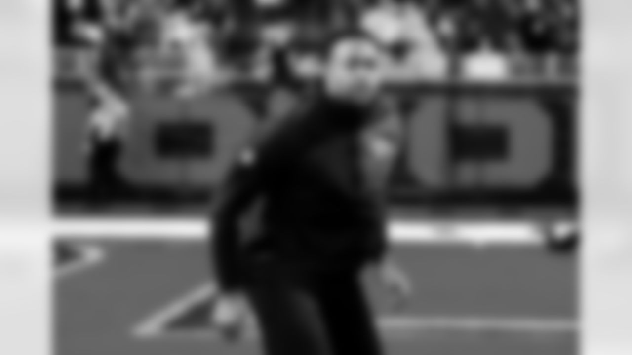 Detroit Lions linebacker Derrick Barnes (55) before to an NFL football game against the New York Giants on Sunday, Nov. 23, 2025 in Detroit. (Jeff Nguyen/Detroit Lions via AP)