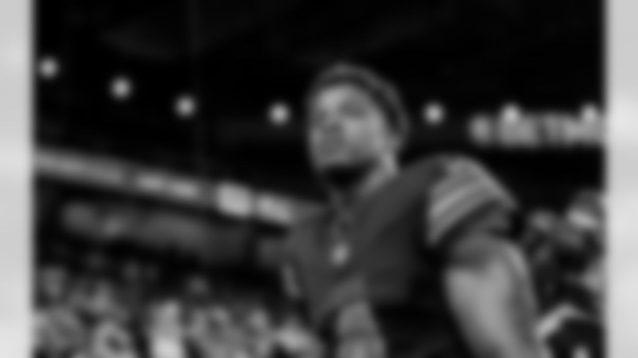 Detroit Lions cornerback D.J. Reed (4) before to an NFL football game against the New York Giants on Sunday, Nov. 23, 2025 in Detroit. (Jeff Nguyen/Detroit Lions via AP)