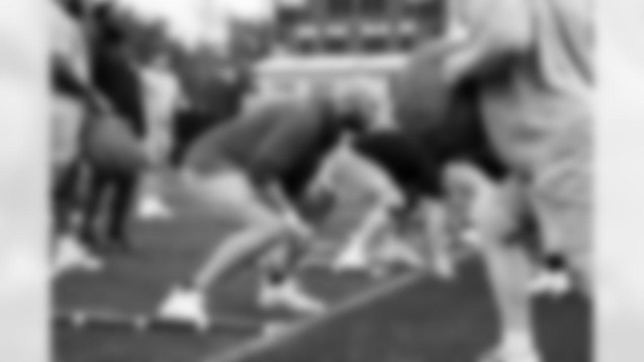 Detroit Lions tackle Dan Skipper (70) during offseason workouts at the Meijer Performance Center on May 14, 2025 in Allen Park, Mich. (Jeff Nguyen/Detroit Lions)