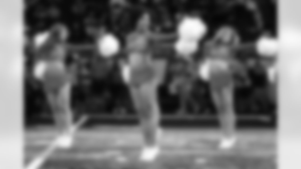 Detroit Lions Cheerleaders perform before an NFL football game against the Miami Dolphins on Saturday, Aug. 16, 2025 in Detroit. (Mike Ferdinande/Detroit Lions)